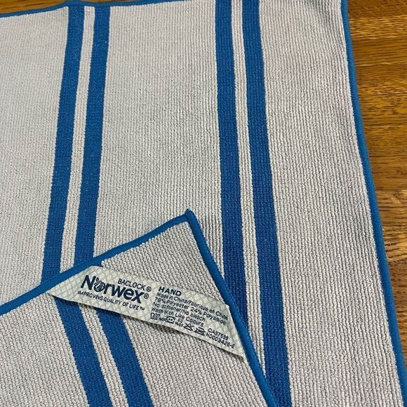 Norwex Deluxe Hand Towel LE Marine Stripe NWOT - Picture 2 of 8